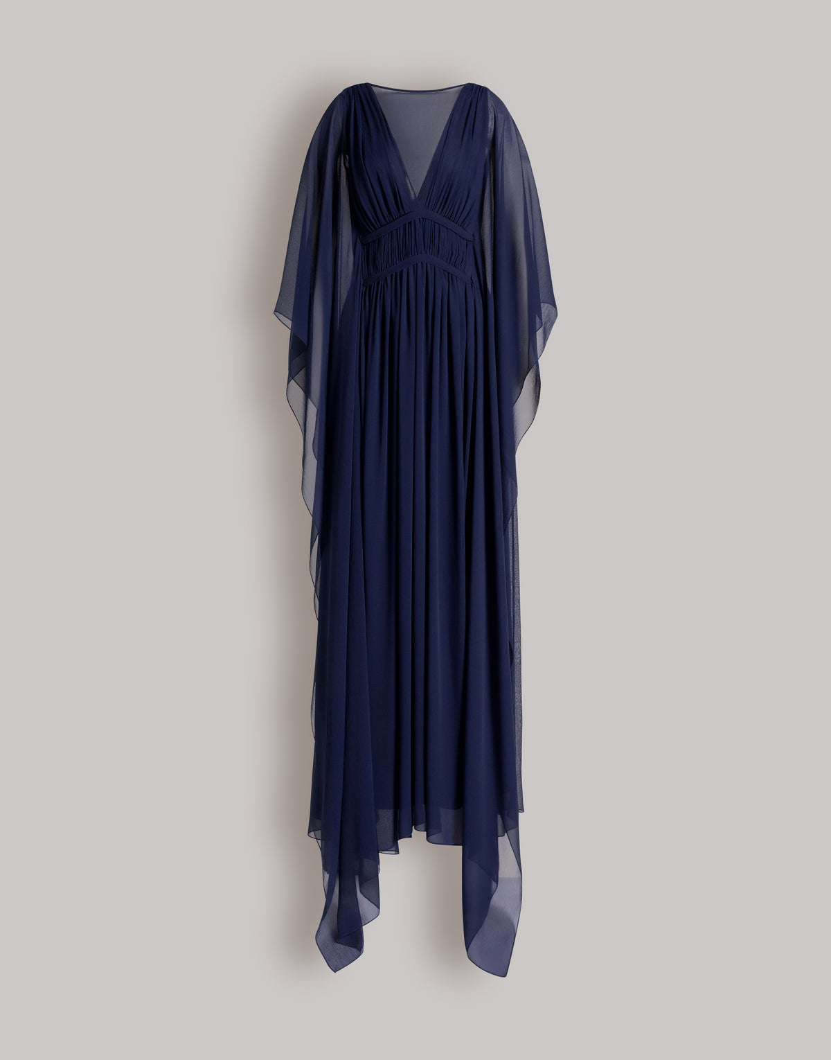 Robe du soir en crêponne de soie - Blue