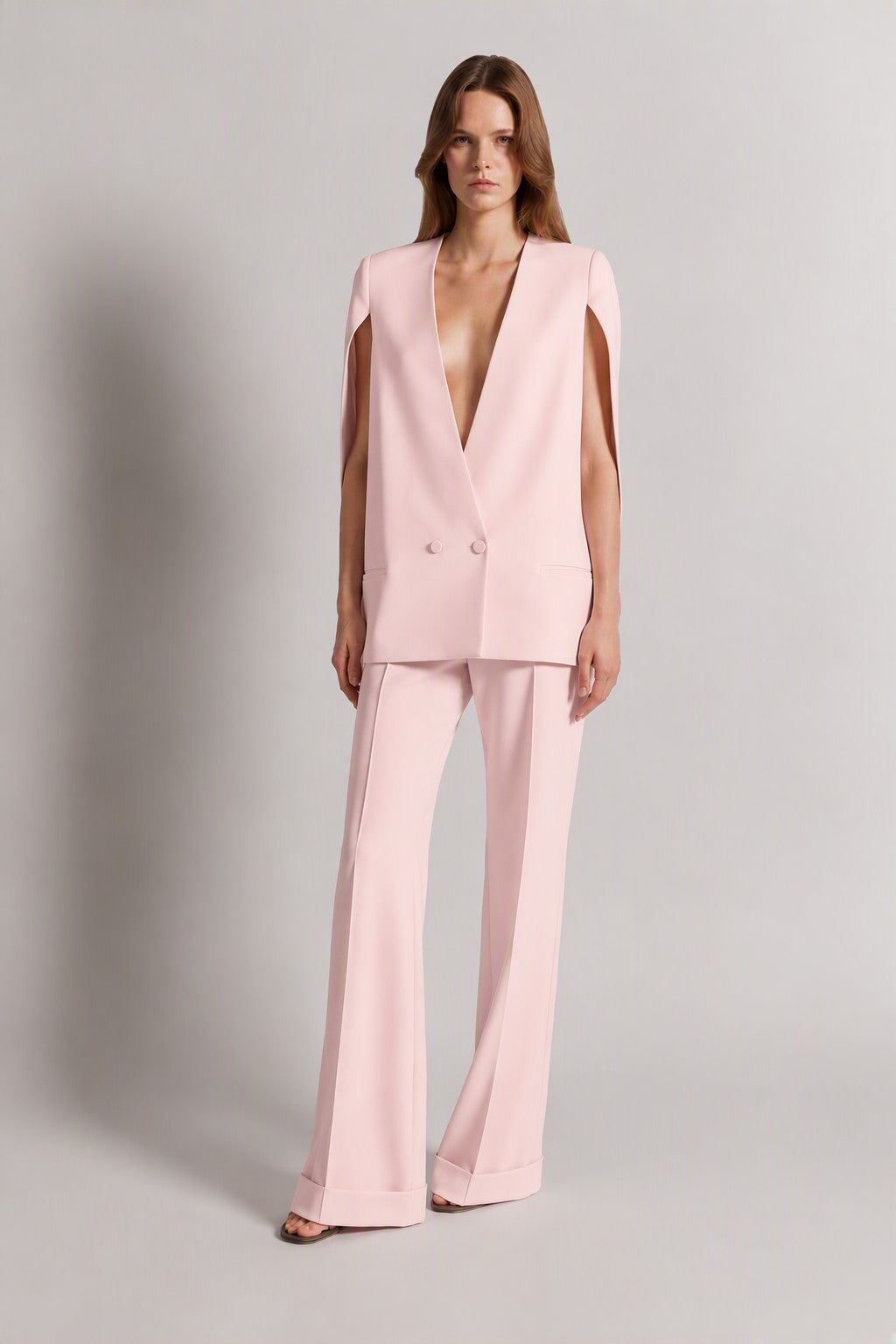 Veste en cady avec manches cape - Pink
