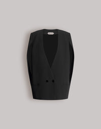 Veste en cady avec manches cape - Black