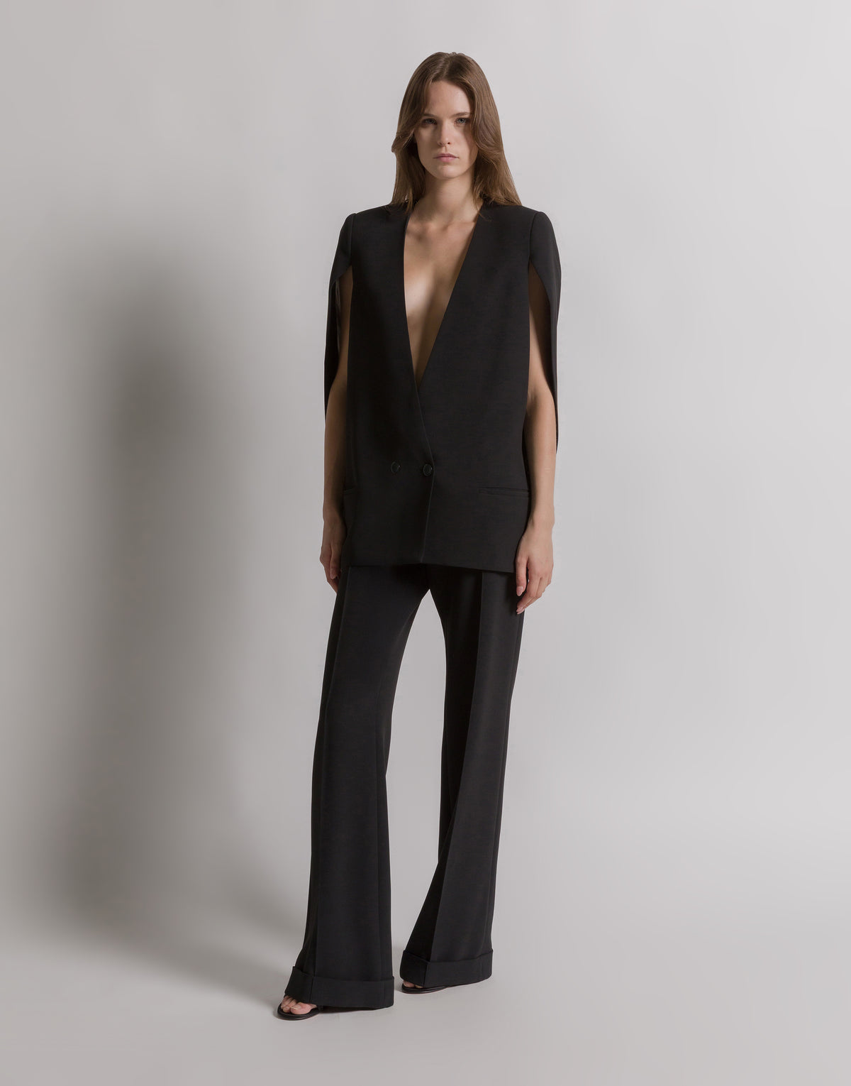 Veste en cady avec manches cape - Black