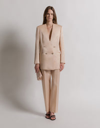 Veste en cady avec manches cape - Beige