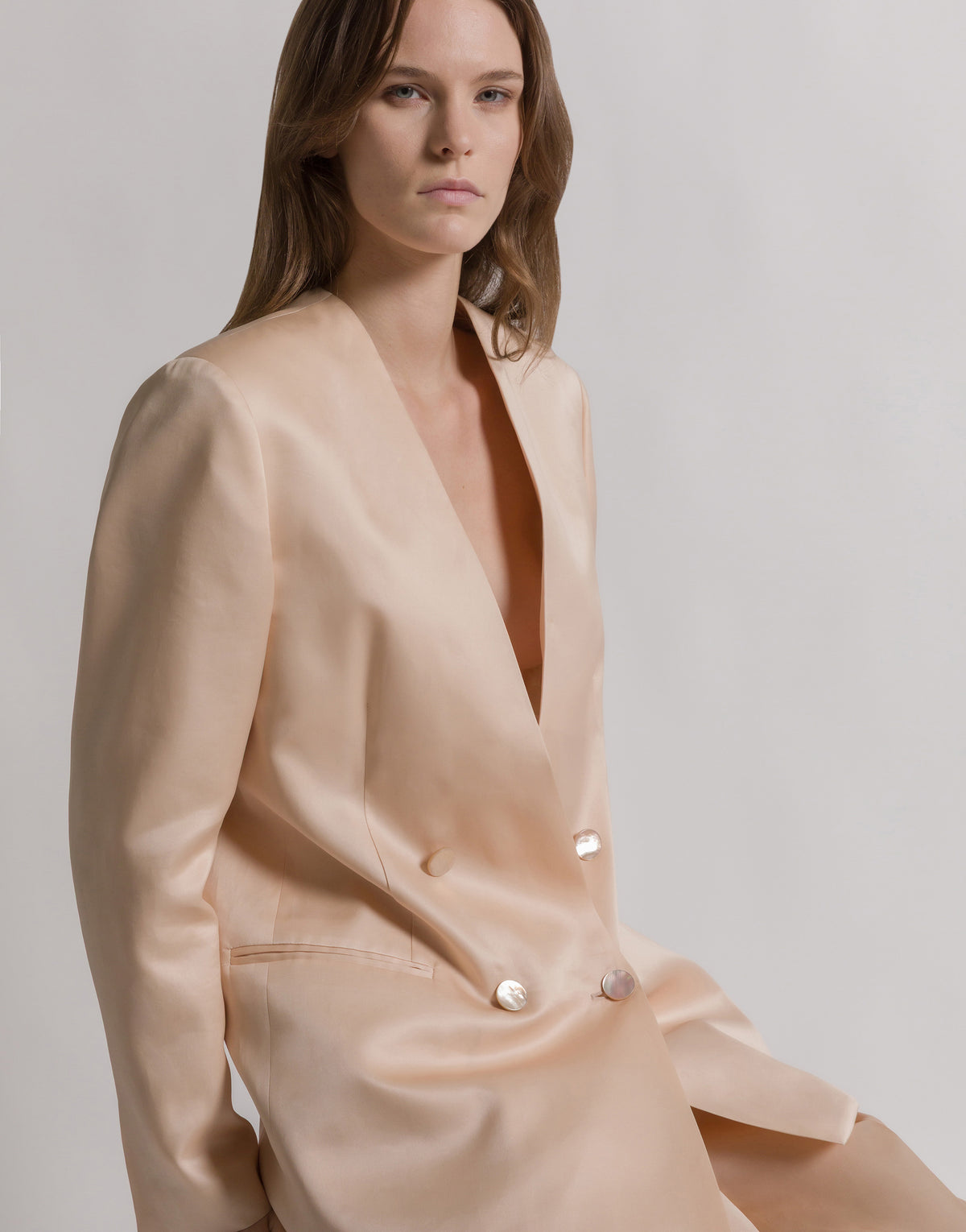Veste en cady avec manches cape - Beige