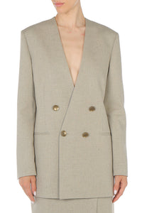 Veste en tweed à double boutonnage - Light beige