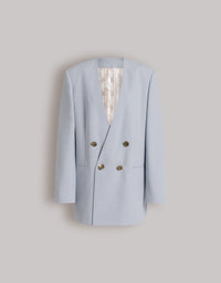 Veste en tweed à double boutonnage - Light blue