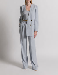 Veste en tweed à double boutonnage - Light blue