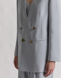 Veste en tweed à double boutonnage - Light blue
