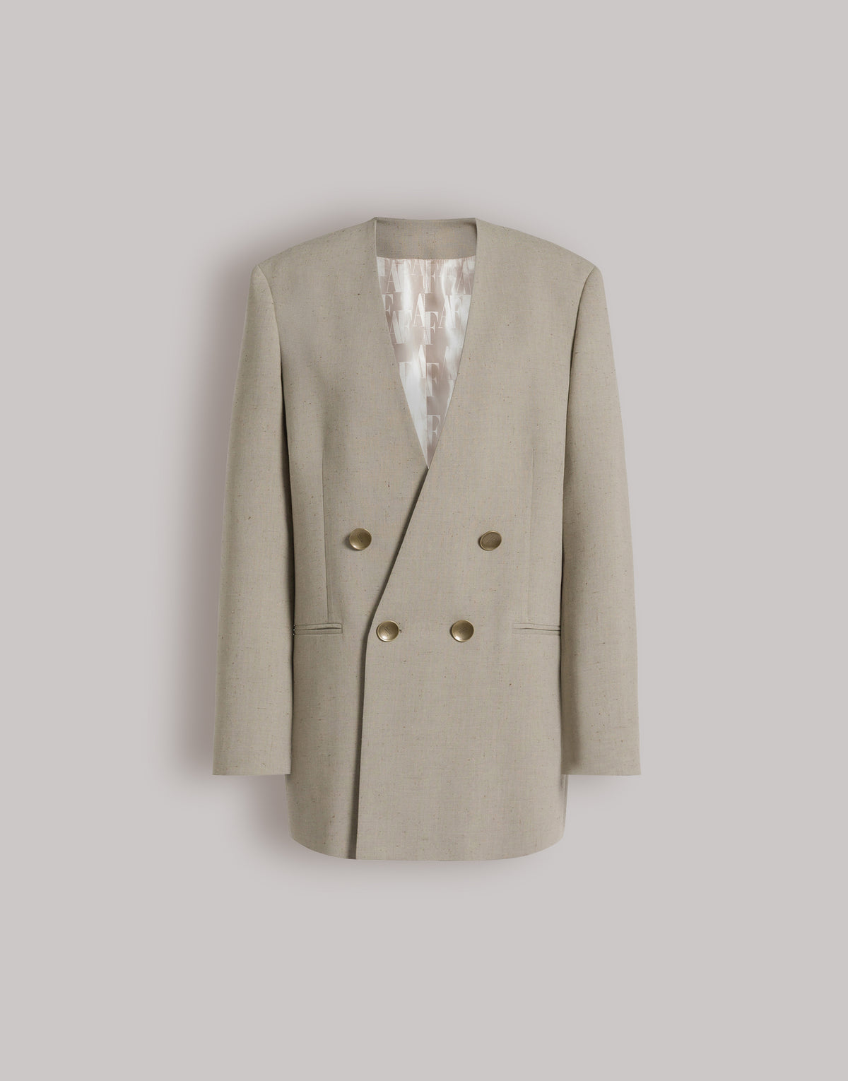 Veste en tweed à double boutonnage - Light beige