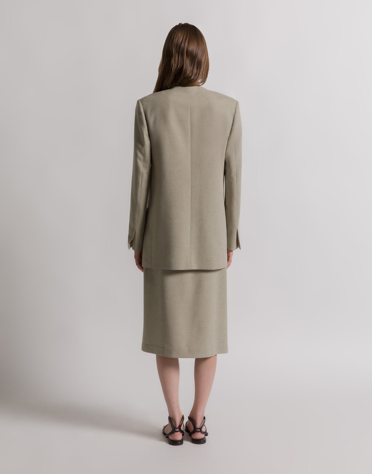 Veste en tweed à double boutonnage - Light beige