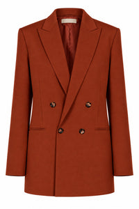 Blazer en laine tropicale à double boutonnage - Red
