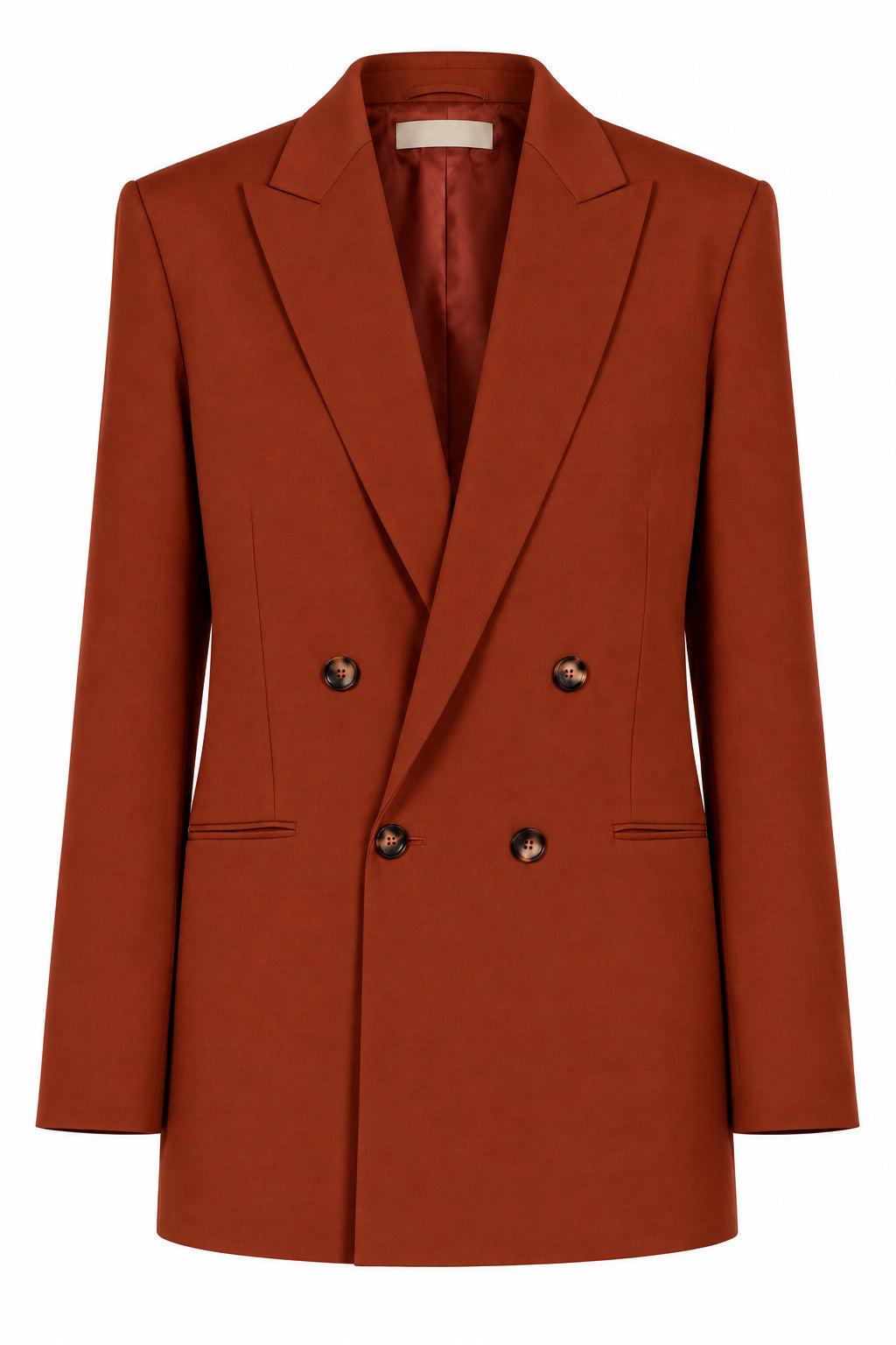 Blazer en laine tropicale à double boutonnage - Red