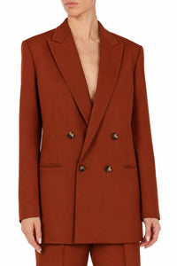Blazer en laine tropicale à double boutonnage - Red