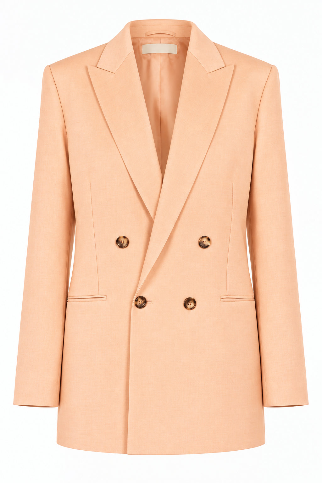 Blazer en laine tropicale à double boutonnage - Pink
