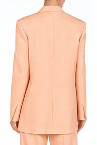 Blazer en laine tropicale à double boutonnage - Pink