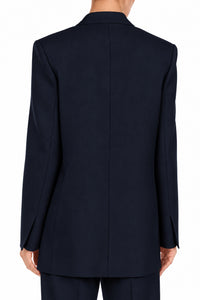 Blazer en laine tropicale à double boutonnage - Blue
