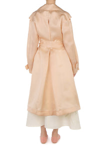 Trench en organza de soie triple  - Beige