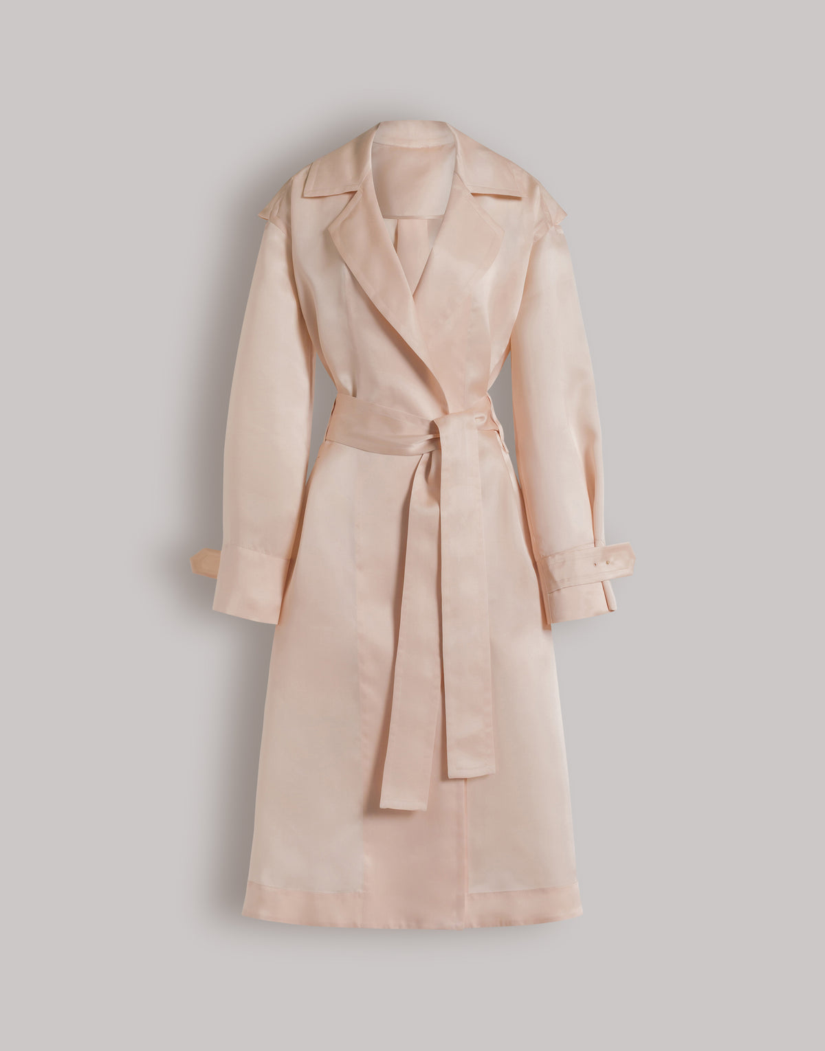 Trench en organza de soie triple  - Beige