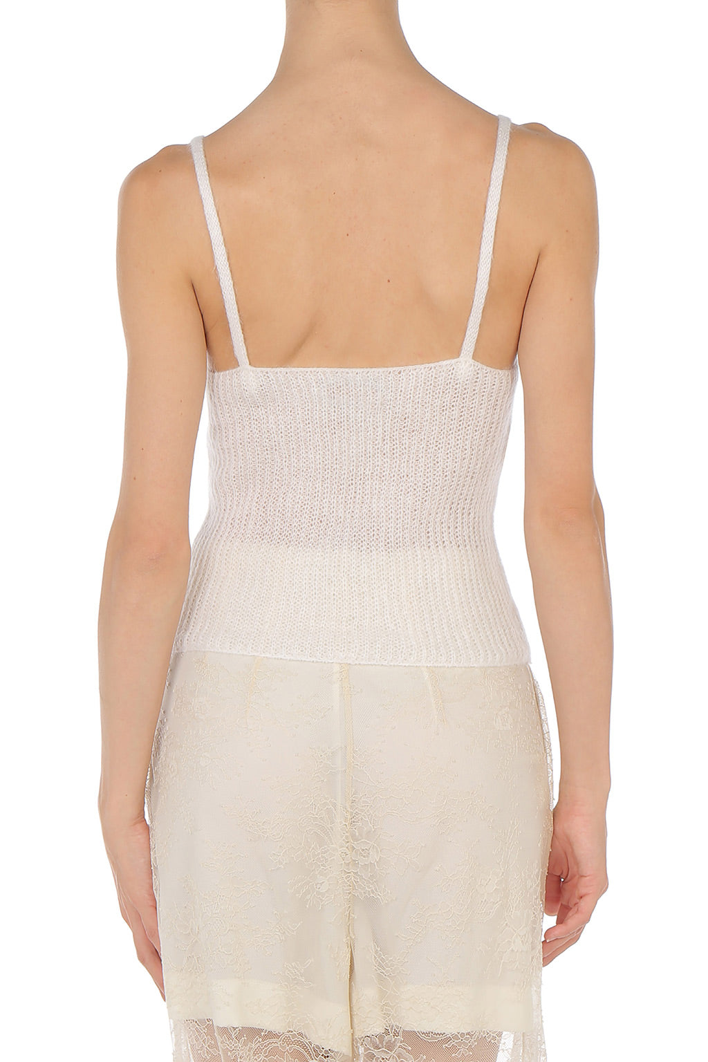 Top en laine et mohair - White