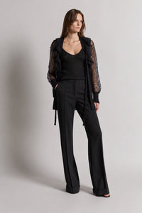 Top en laine et mohair - Black