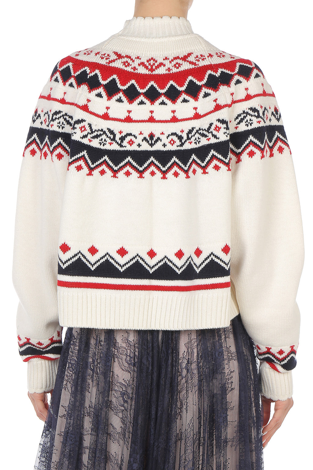Pull Fair Isle pour l'après-ski - White