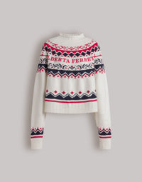 Pull Fair Isle pour l'après-ski - White