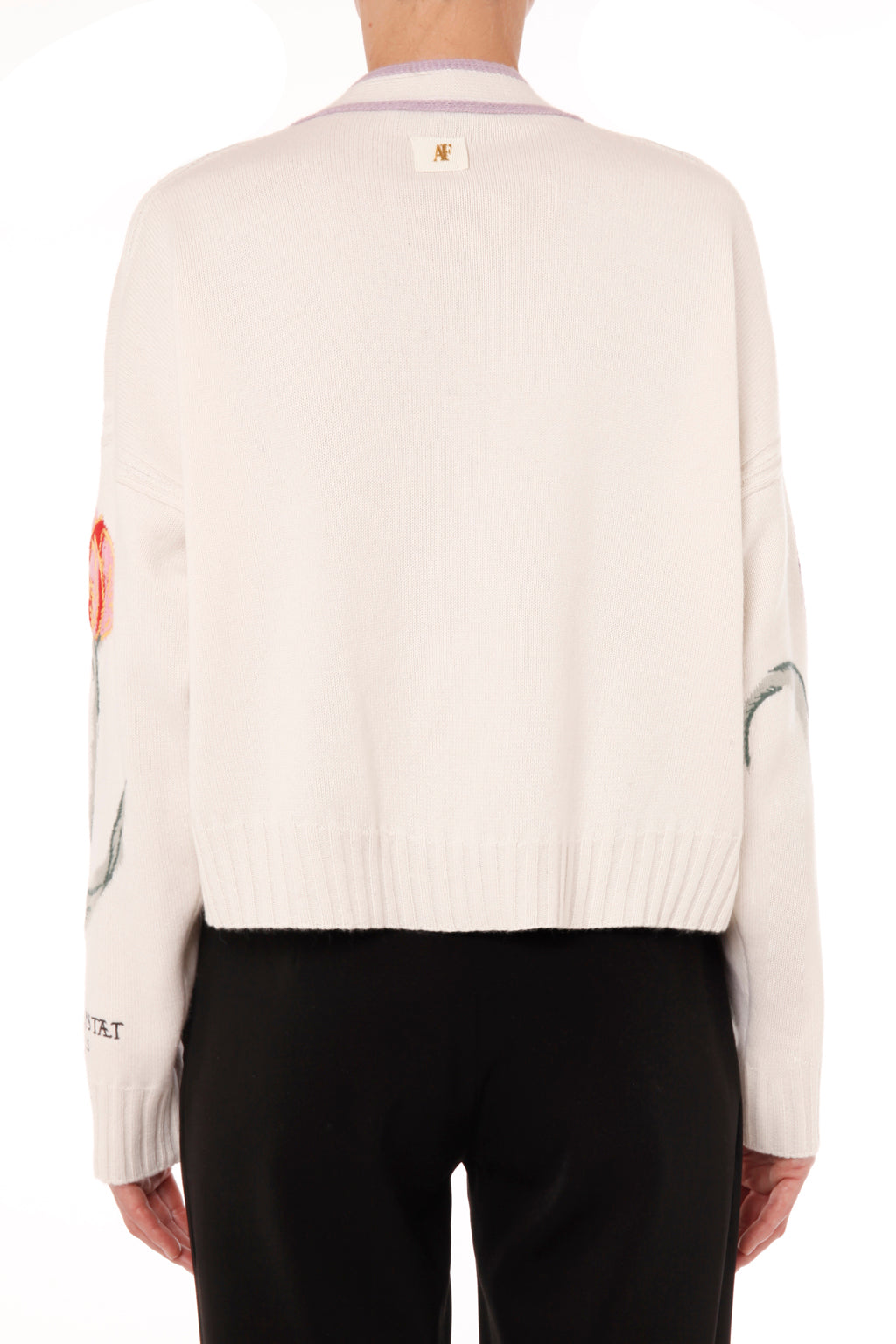 Cardigan brodés Herbarium - White