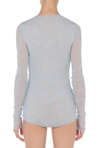 Body en tulle imprimé - Light blue