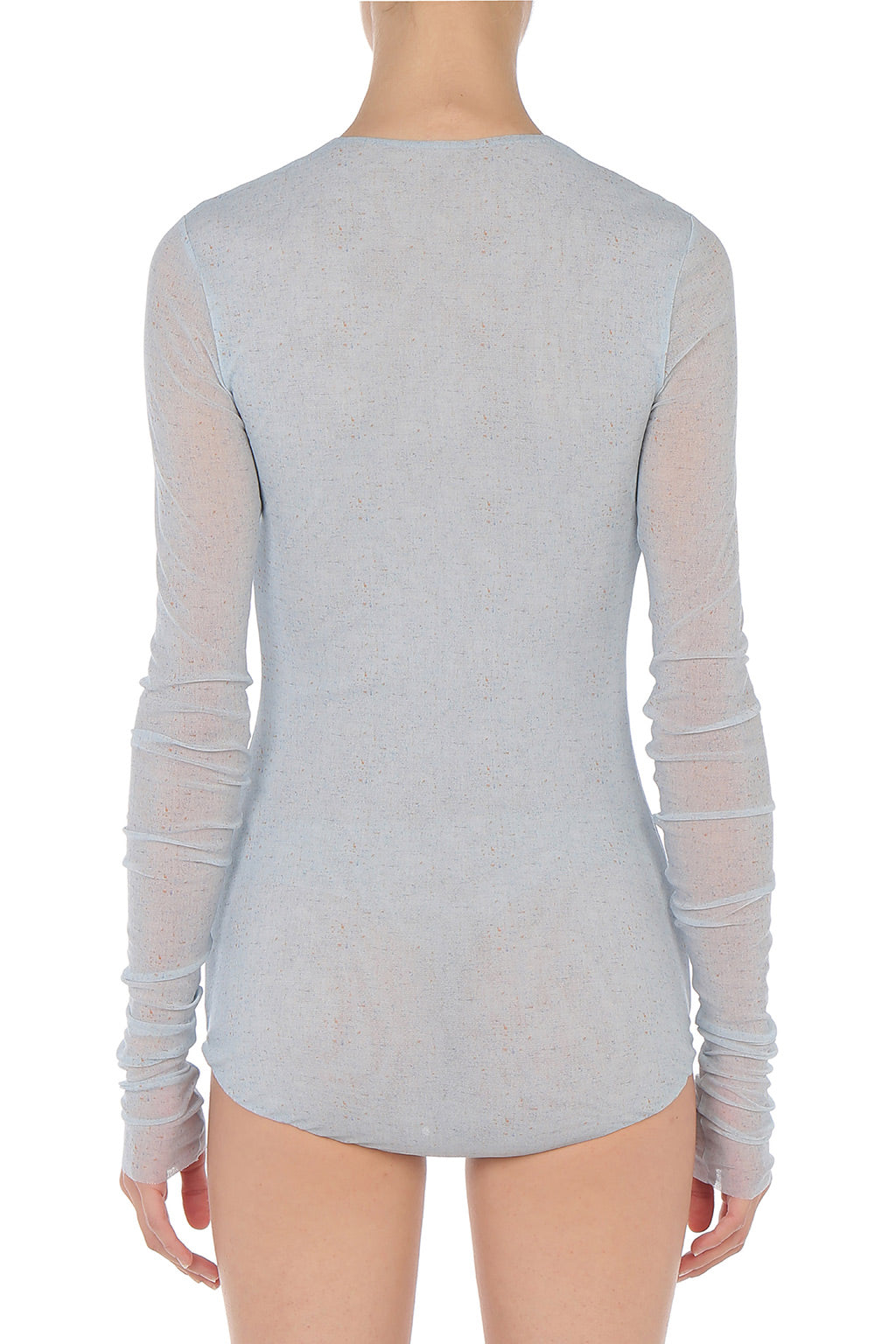 Body en tulle imprimé - Light blue