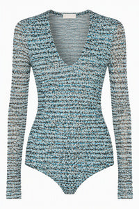 Body en tulle imprimé - Blue