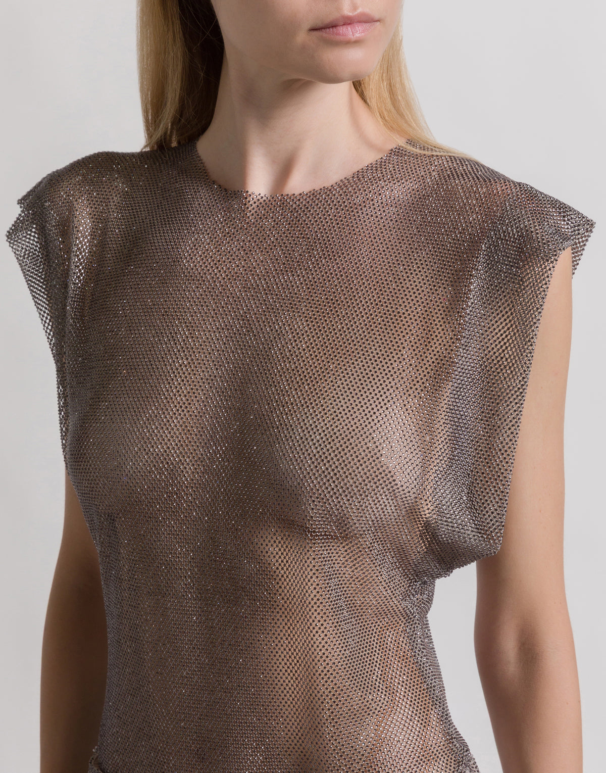 Haut micro-rhinestone - Silver