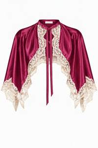 Cape en Satin à Dentelle - Purple