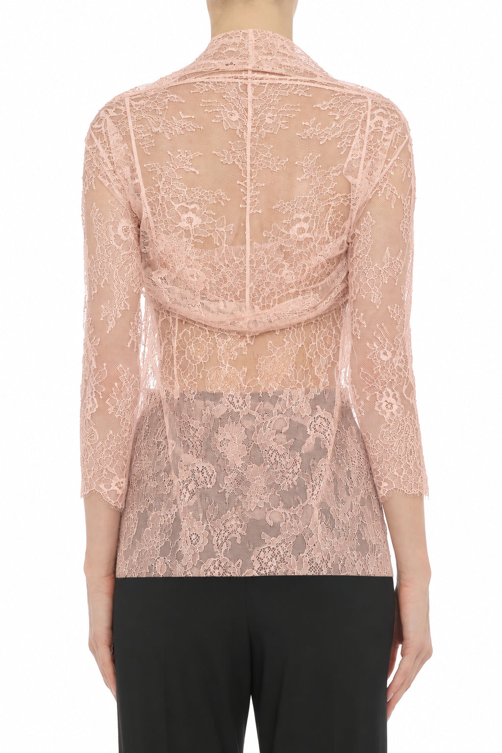 Boléro Transparent en Dentelle - Beige