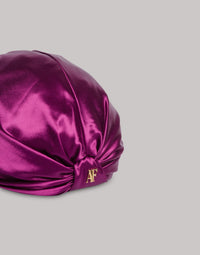 Turban en satin brillant - Purple