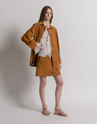 Veste en daim - Brown Orange