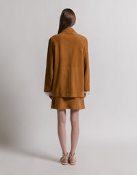 Veste en daim - Brown Orange