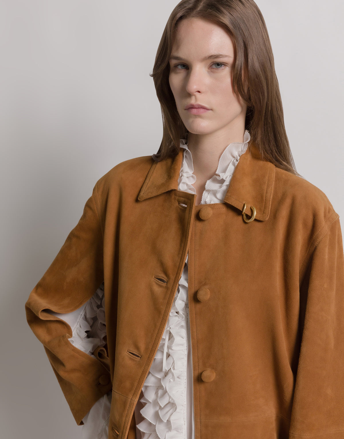 Veste en daim - Brown Orange