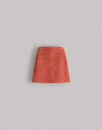 Mini-jupe en daim - Brown