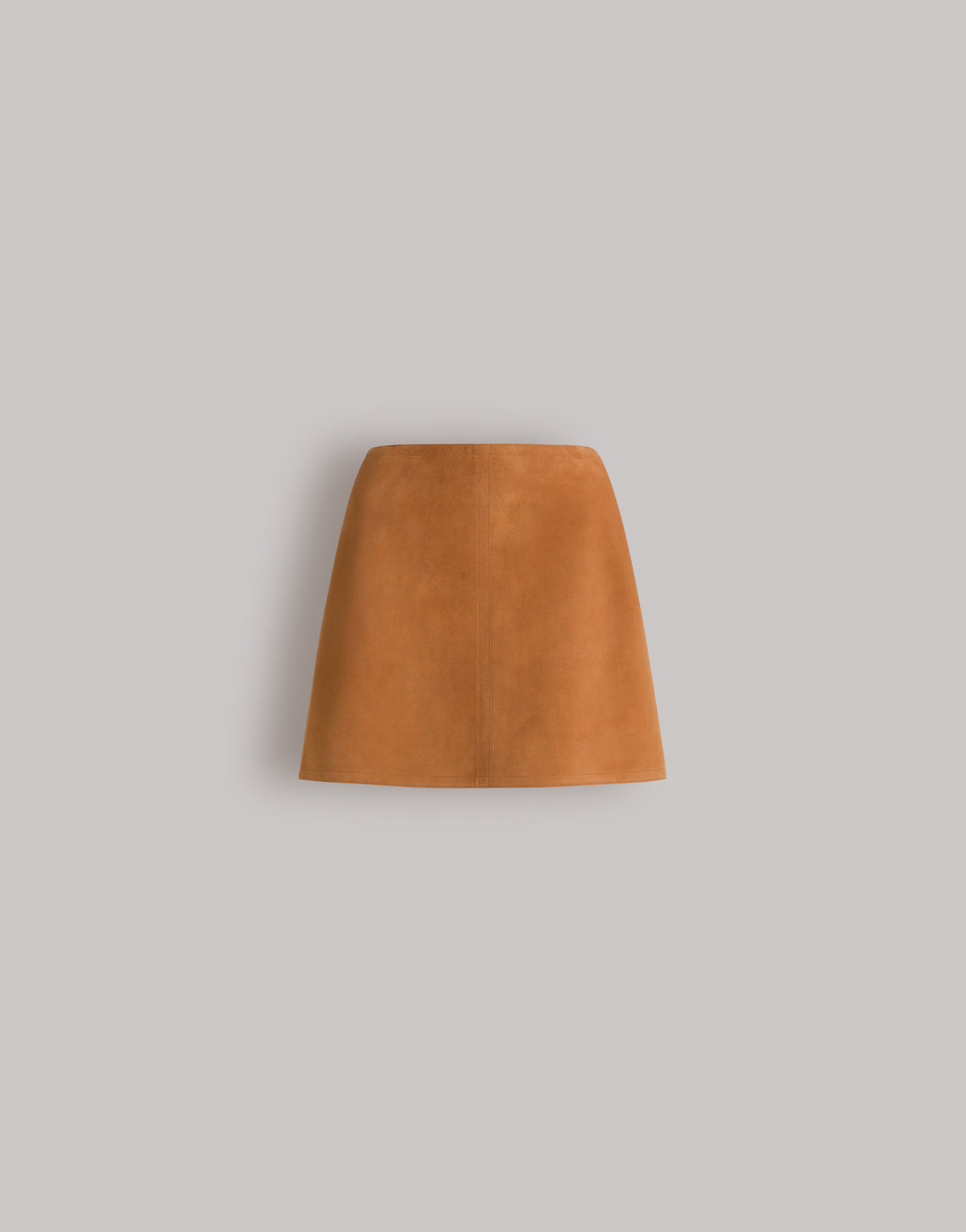 Mini-jupe en daim - Brown Orange