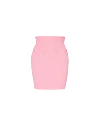 Wool midi skirt - Pink