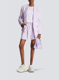 Short évasé en crêpe - Lilas clair