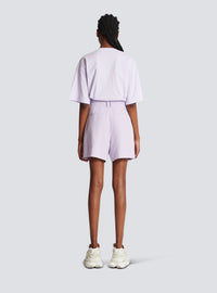 Short évasé en crêpe - Lilas clair