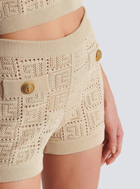 Short court en maille monogramme ajourée - Parme