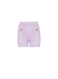 Short court en maille monogramme ajourée - Parme