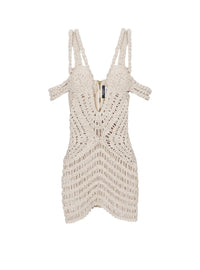 Openwork short dress - Natural