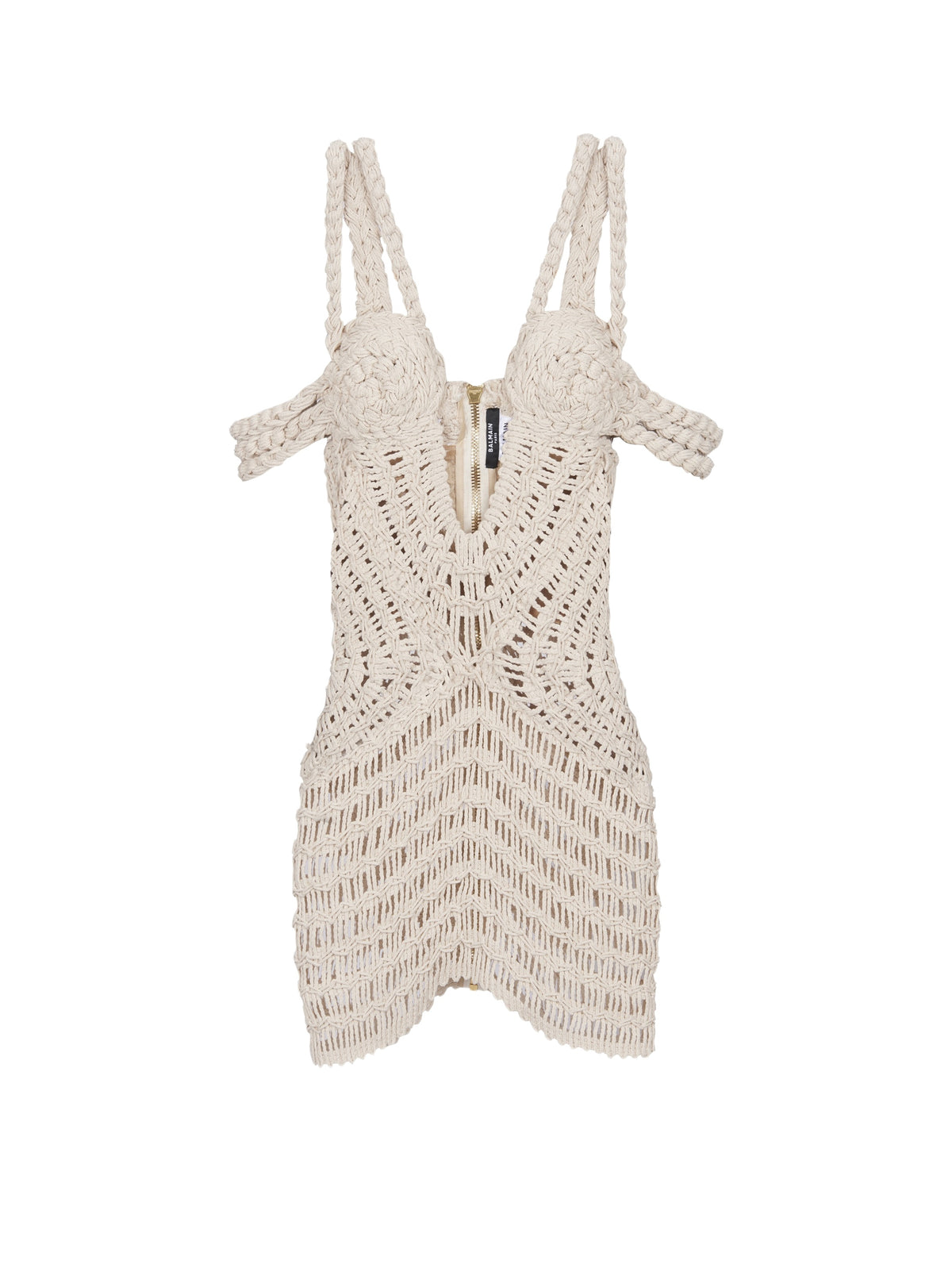 Openwork short dress - Natural