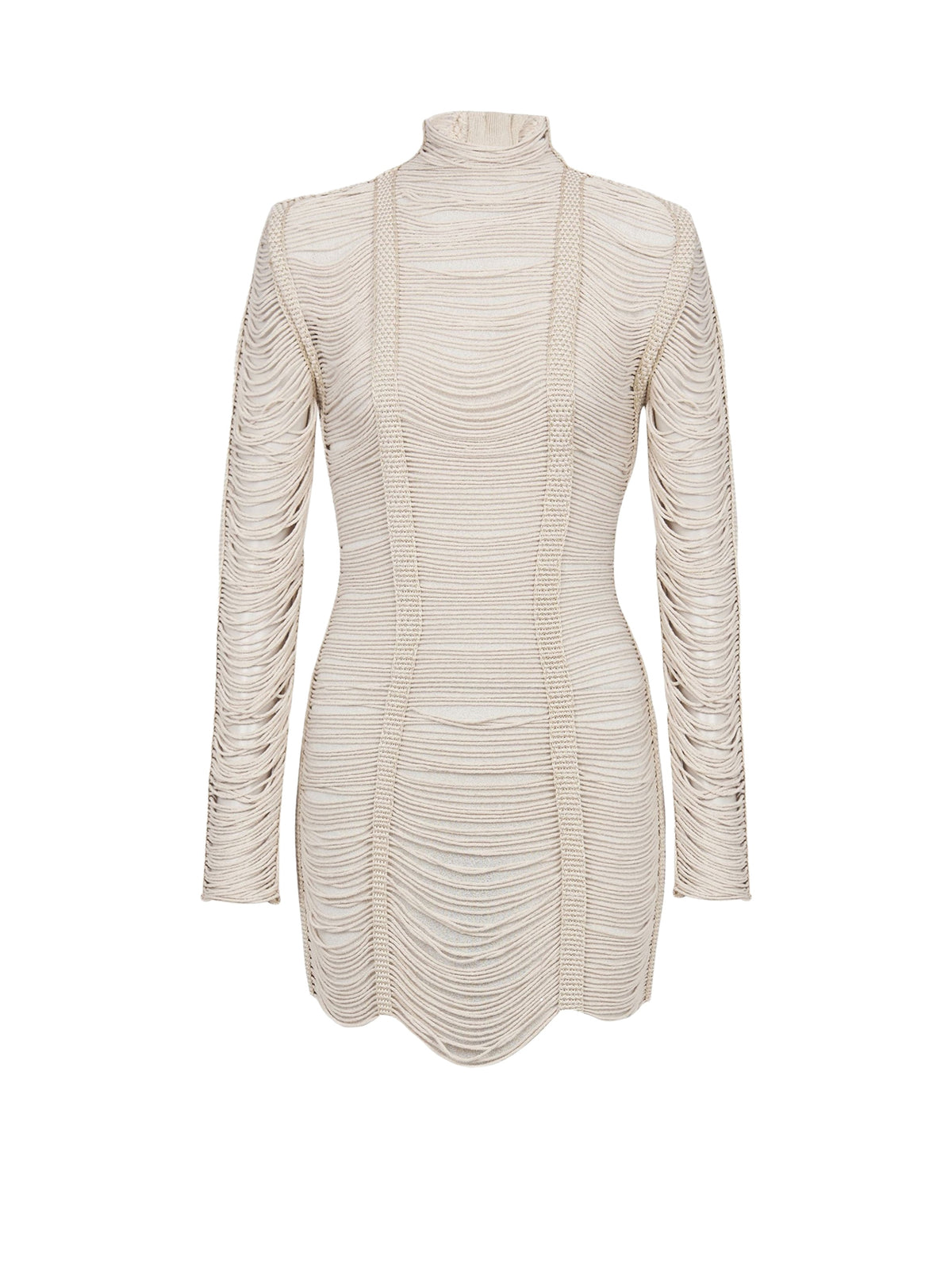 Robe courte ajouré - Naturel