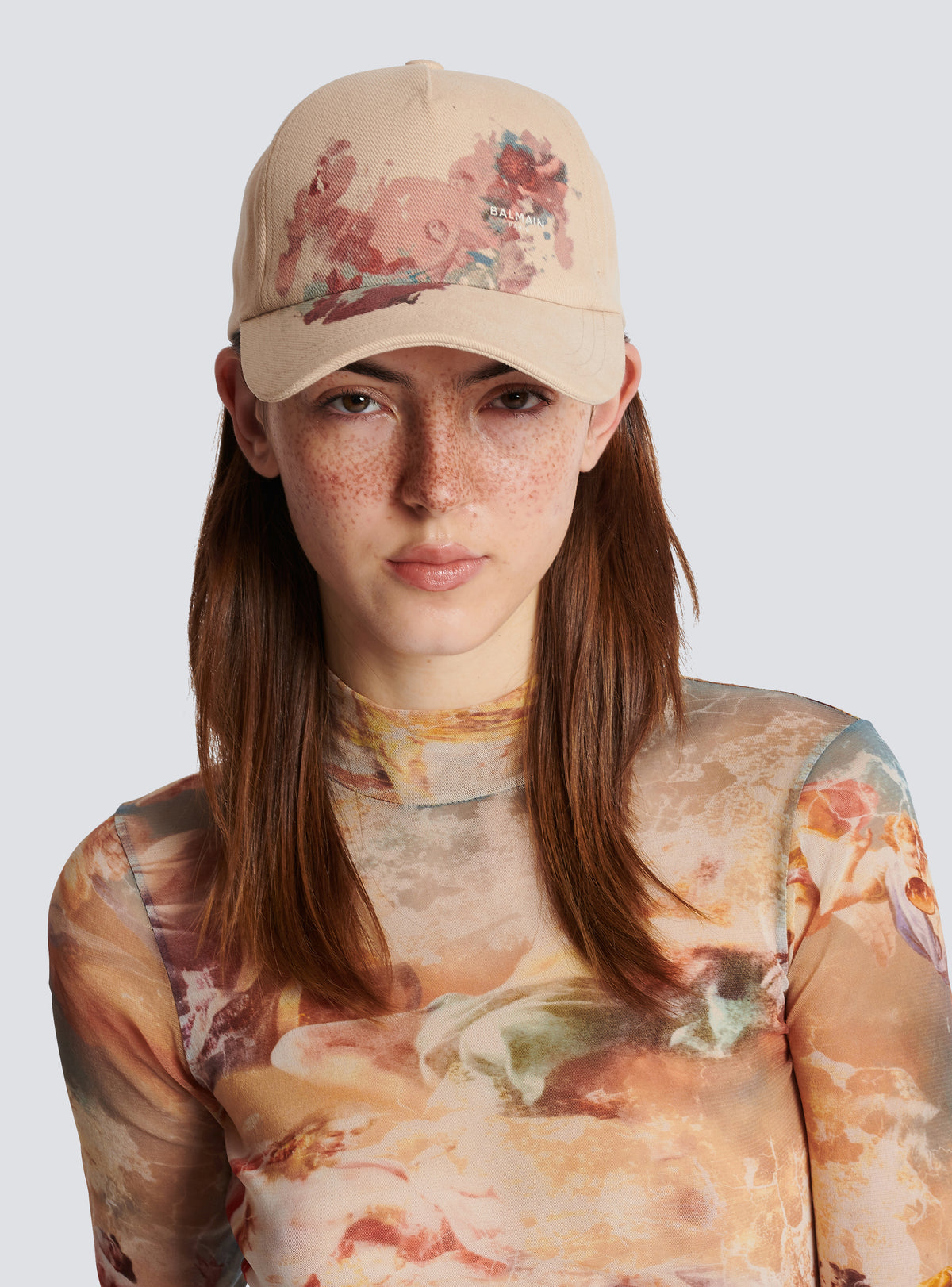 Casquette en coton imprimé sky - Multicolore
