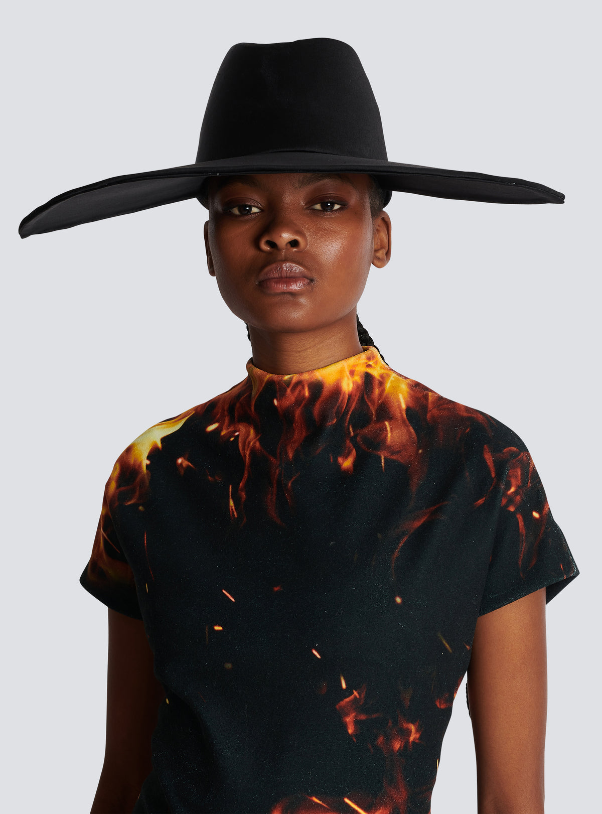 Chapeau en satin - Noir