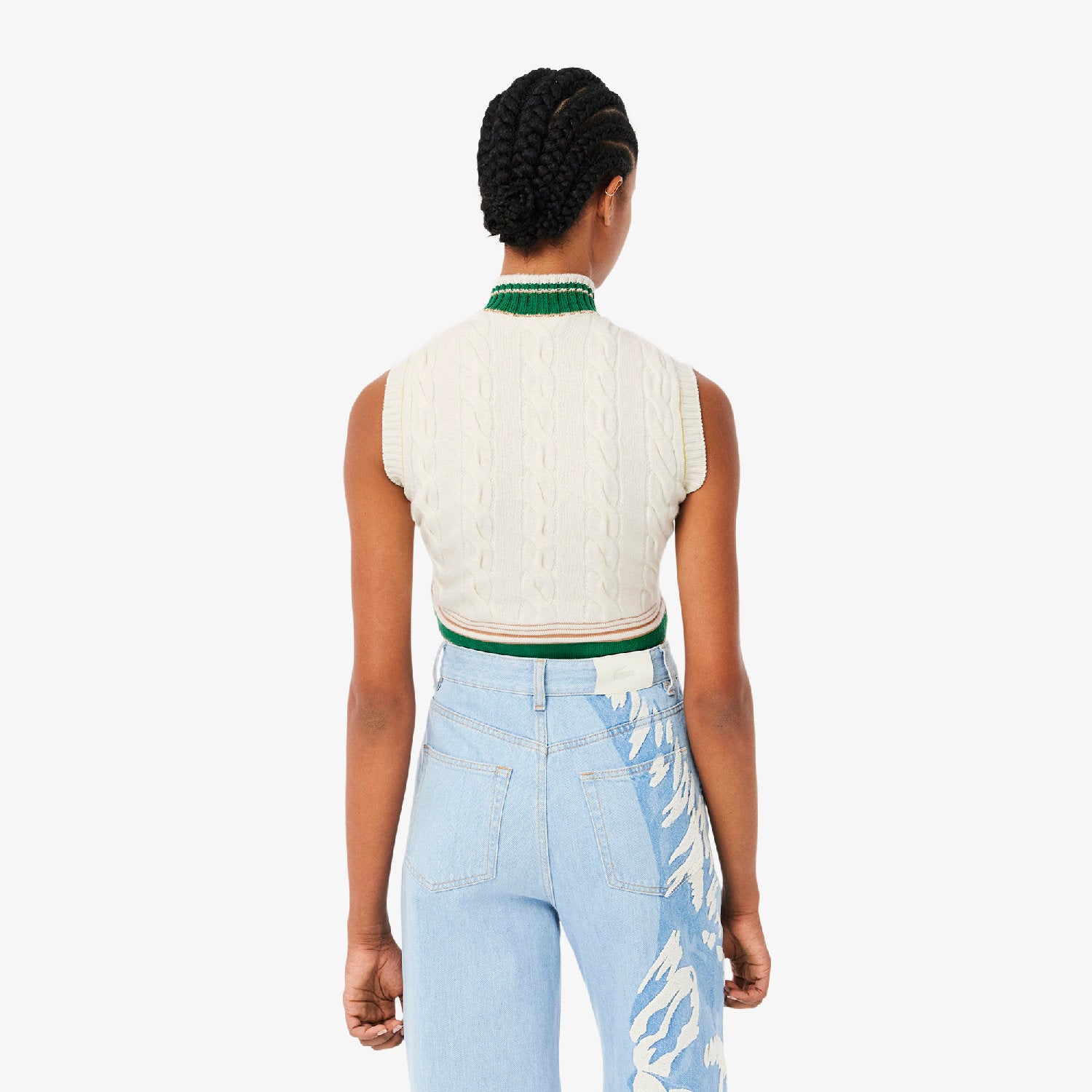 Pull ajusté sans manches en laine - Laponie & Multicolor