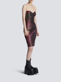 Bustier jacquard croco irisé - Multicolore
