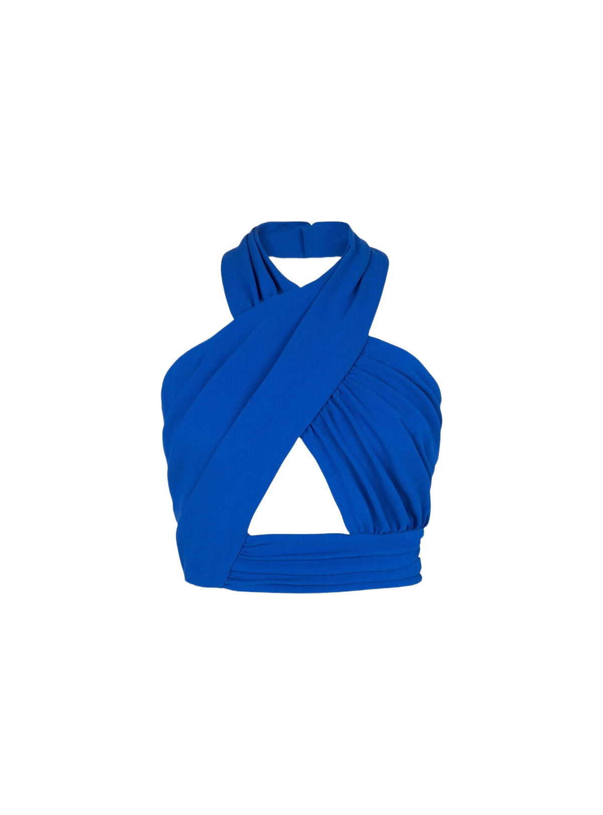 Cropped jersey top - Electric Blue
